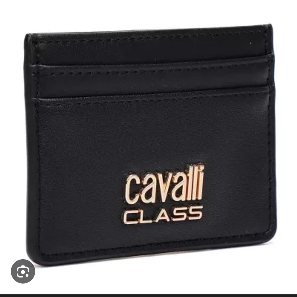 Cavalli Class Black and Gold Card Holder